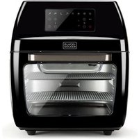 Black+Decker BXAFO1200E, Luft- und Ofenfritteuse de, 1700W, 12L, einstellbare Temperatur 40º-200ºC, 8 voreingestellte Programme, transparente Tür, von Black & Decker