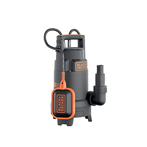 BLACK+DECKER Tauchpumpe BXUP750PTE für Klar- und Schmutzwasser (750 W, max. Förderleistung 13.500 l/h, max. Förderhöhe 8 m) von Black+Decker