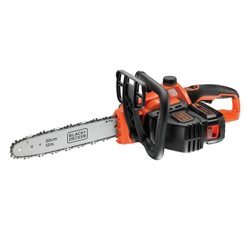 Black+Decker Li Ion Akku Kettensäge 36V GKC3630L20 mit Akku und Ladegerät – Ideal für Holz- & Gartenarbeiten – 30 cm Schwertlänge von Black+Decker