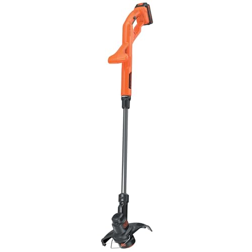 Black+Decker Rasentrimmer (18V 1,5Ah, 25 cm Schnittbreite, AFS Reflex Fadenverlängerung, für kleine und mittlere Gärten, inkl. Akku und Ladegerät) ST1823 von Black+Decker