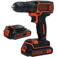 Black&decker - black+decker BDCDC18B Akkuschrauber Bohrschrauber 18V 1.5Ah 2x Akkus von Black & Decker