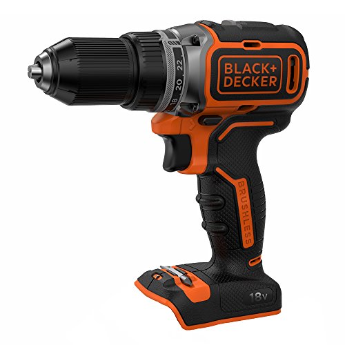 Black + Decker 18V Akku-Bohrschrauber, bürstenloser Motor, Lieferumfang ohne Akku und Ladegerät - BL186N-XJ von Black+Decker