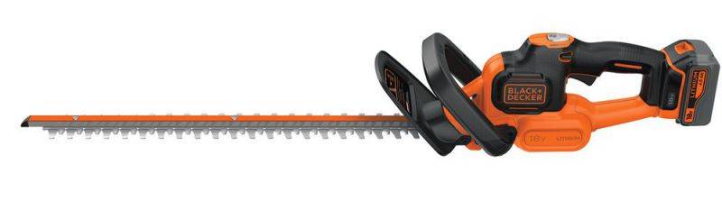 Black + Decker 18V Akku-Heckenschere, 4,0Ah Li-Ion, Powercommand, 50cm Messer, 18mm Schnittstärke - GTC18504PC-QW von Black & Decker