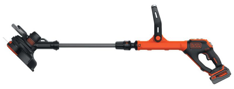 Black + Decker 18V Akku-Rasentrimmer, 30 cm Schnittbreite, 4,0 Ah Lithium-Ionen, Powercommand, Power Select - STC1840EPC-QW von Black & Decker