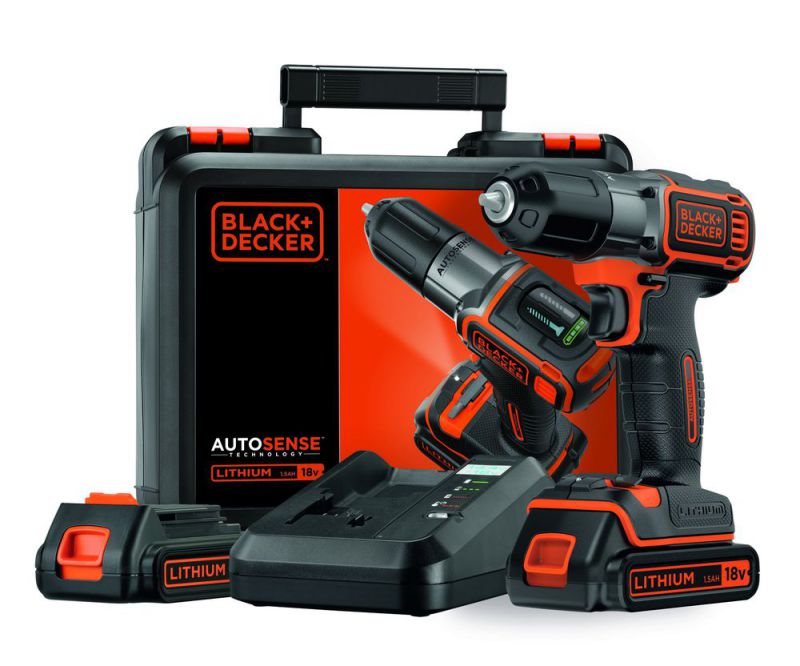 Black + Decker 18V Autosense Akku-Bohrschrauber - ASD18KB-QW von Black & Decker