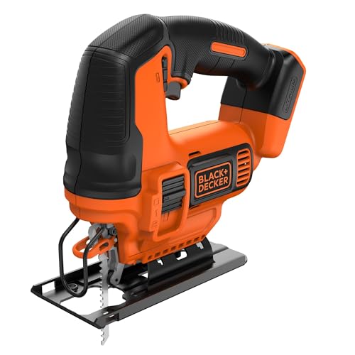 BLACK+DECKER Akku-Stichsäge (18 V, 19 mm Hublänge, 55 mm Schnitttiefe, Sägeblasfunktion, Schutzbügel, Schalterelektronik, inklusive Holzsägeblatt, ohne Akku und Ladegerät) BDCJS18N BLACK+DECKER Akku-Stichsäge (18 V, 19 mm Hublänge, 55 mm Schnitttiefe, Sägeblasfunktion, Schutzbügel, Schalterelektronik, inklusive Holzsägeblatt, ohne Akku und Ladegerät) BDCJS18N von BLACK+DECKER