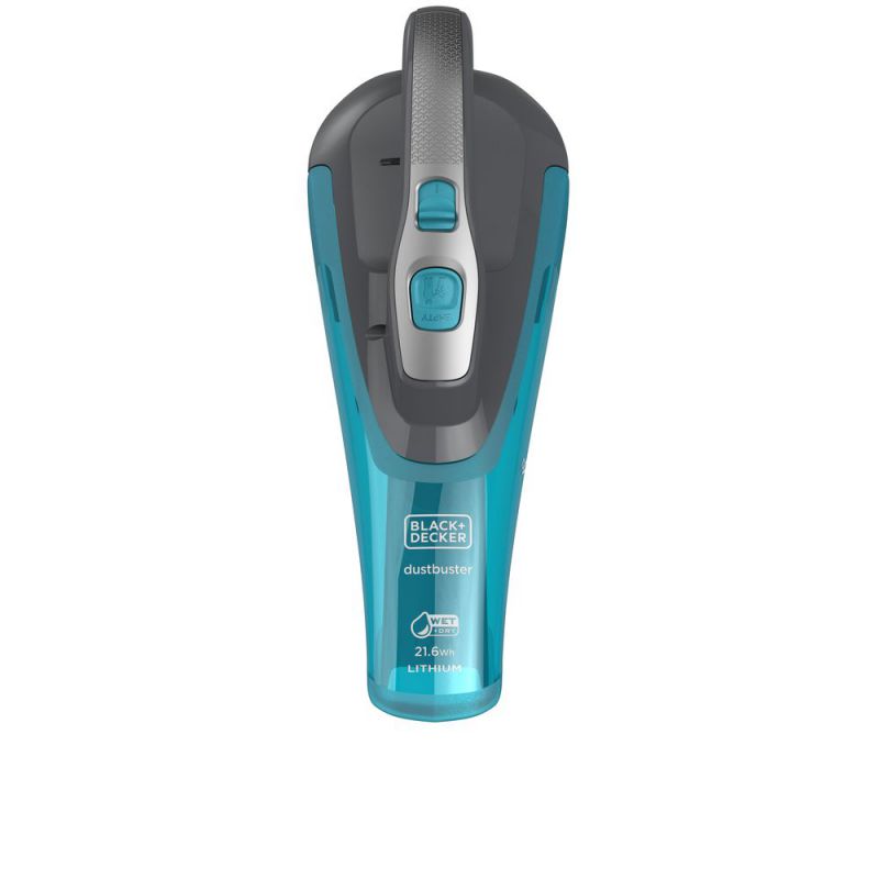 Black + Decker 21,6 Wh (10,8V/2,0Ah) Nass-Trocken-Dustbuster, Lithium, Titanium/Blau - WDA320J-QW von Black & Decker