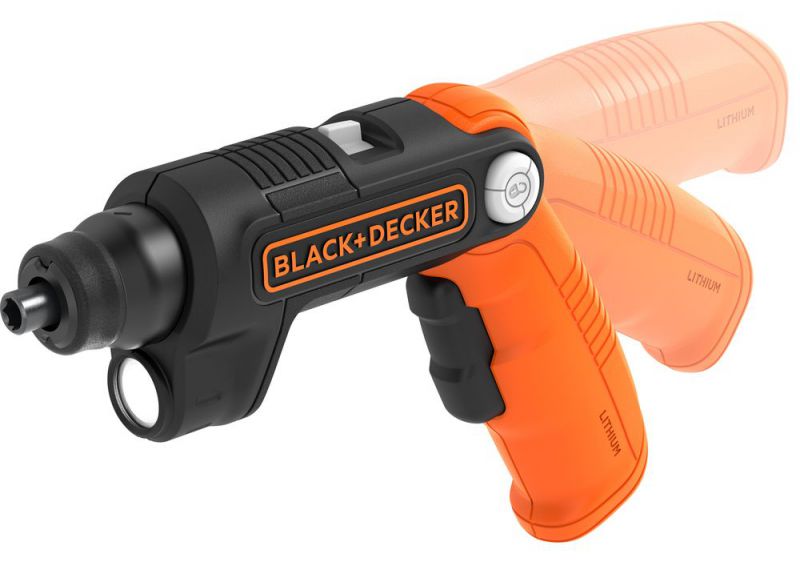 Black + Decker 3,6V Knick-Akku-Schrauber, 1,5Ah Li-Ion Akku, 4,0Nm, integrierte Taschenlampe - BDCSFL20C-QW von Black & Decker