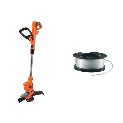 Black + Decker Elektro-Rasentrimmer-/kantenschneider + vollautomatische Einzelfadenspule (für Rasentrimmer 10m Länge, 1.5mm Fadendurchmesser) A6481 von Black+Decker