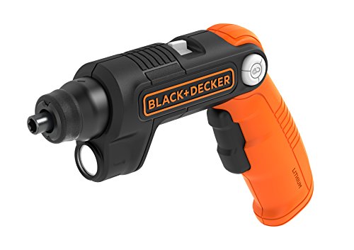 Black+Decker BDCSFL20C-QW Pivot Akku-Schrauber (3,6 V, 1,5 Ah Li-Ion, 3-Positionen-Handgriff, für eingeschränkte Platzverhältnisse, integrierte Taschenlampe, inkl. 2 Schrauberklingen) von Black+Decker