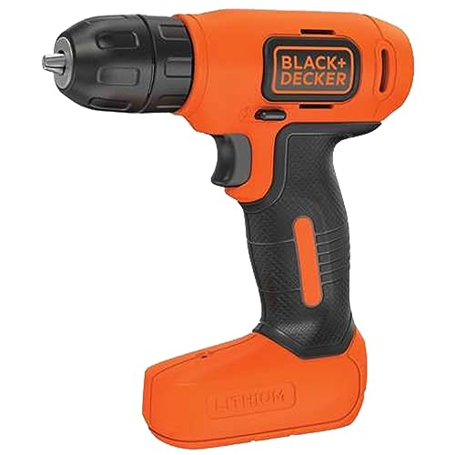 Black+Decker 7,2 V, 1,5 Ah Li-Ion Ultra-Kompakt-Bohrer, 10 mm Schnellspannbohrfutter, integrierter Akku, inklusive 600 mA USB Ladekabel, BDCD8 von Black+Decker