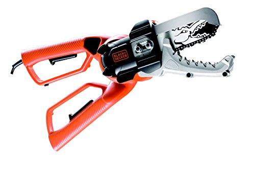 Black+Decker Elektro-Astschere Alligator (550W, 10 cm Schwertlänge, Sicherheits-Zweihandgriff, Klemmbackensystem) GK1000 von Black+Decker