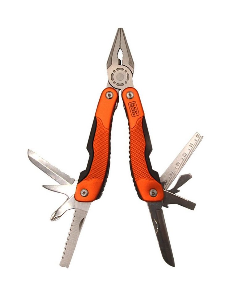 Black + Decker Kombizange Multitool 12-in-1 Mehrzweckzange Säge Feile Multifunktionszange Draht von Black + Decker