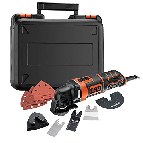 BLACK+DECKER Multifunktionswerkzeug (300W, mit Super-Lok Schnellspann-System, zum Sägen, Schleifen und Spachteln, ergonomisches Griffdesign, Staubabsaugung, 11-teiliges Zubehörset) MT300KA -QS BLACK+DECKER Multifunktionswerkzeug (300W, mit Super-Lok Schnellspann-System, zum Sägen, Schleifen und Spachteln, ergonomisches Griffdesign, Staubabsaugung, 11-teiliges Zubehörset) MT300KA -QS von BLACK+DECKER