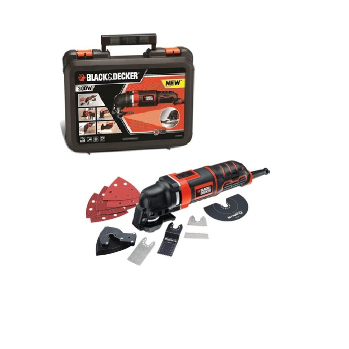 Black & Decker MT300KA Multifunktionswerkzeug 300 Watt inkl. 11-tlg. Zubehörset von Black & Decker