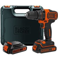 Black+decker BDCDD186K1B 2-Gang Akku Bohrschrauber 18V 2x Akkus Koffer von Black & Decker