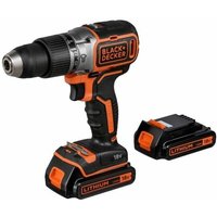 Brsselos 18v percussion trapan/avitor 2 batterien + bl188kb-qw validette von Black & Decker