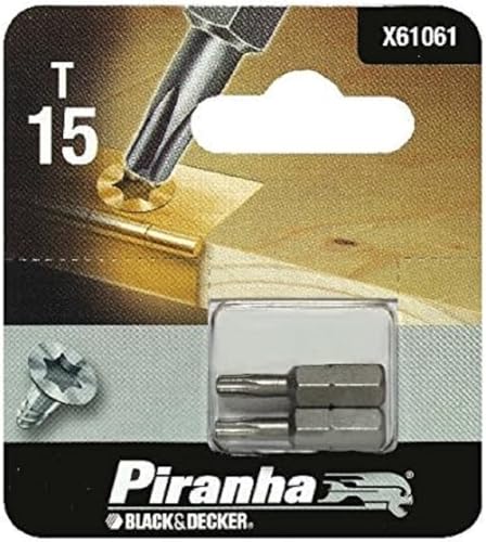 Piranha X61061-XJ T15 25 mm Bitschraubendreher (2 Stücke) von Black+Decker