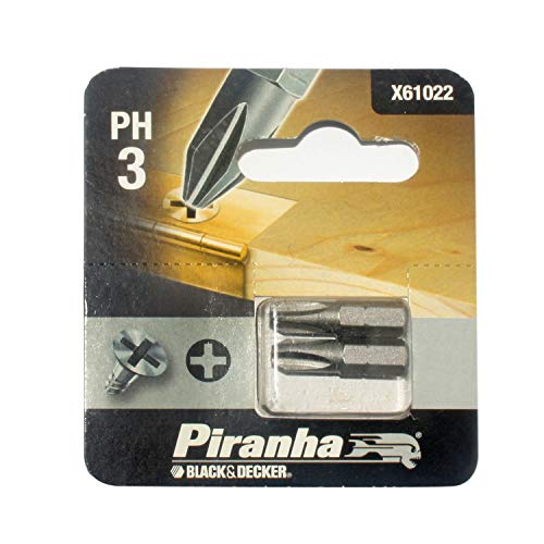 Piranha x61022-xj PH3 25 mm Bit-Schraubendreher (2 Stück) von Black+Decker