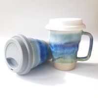 Coffee To Go Becher, Regenbogen, Meeresrauschen, 300Ml von BlackCeramicsAS