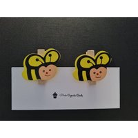 Hummel Magnete | Mini Heringe Handarbeit 2Er Set Dekorative von BlackCupcakeCards