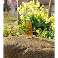 Citrin Obelisk, Phantomkristall Geschliffen Und Poliert | Spitze Aus Madagaskar 13, 9 Gramm von BlackForestRockShop