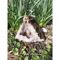 Natürliche Kristalldruse Mit Chalcedon, Aufgebrochene Druse Achatrand Aus Marokko, 3.1 Kg von BlackForestRockShop