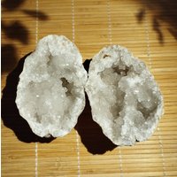 Quarzgeode Westsahara Marokko, Komplette Geode Aufgebrochen, 798 Gramm von BlackForestRockShop