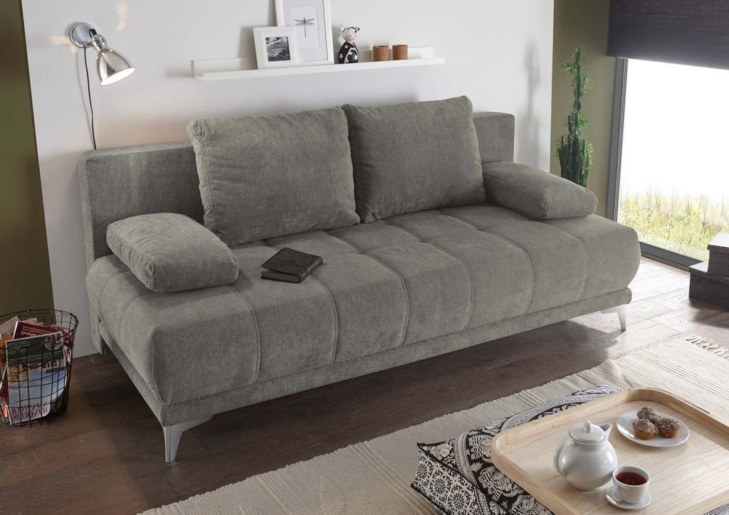 ED EXCITING DESIGN Schlafsofa, Jenny Schlafsofa 203x101 cm Sofa Couch Schlafcouch Dunkelgrau von ED EXCITING DESIGN