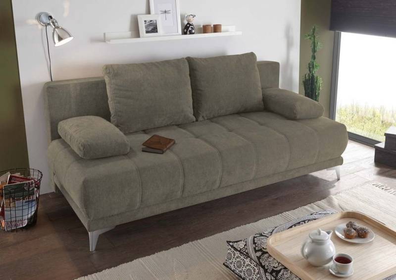 ED EXCITING DESIGN Schlafsofa, Jenny Schlafsofa 203x101 cm Sofa Couch Schlafcouch Stone (Braun-Grau) von ED EXCITING DESIGN