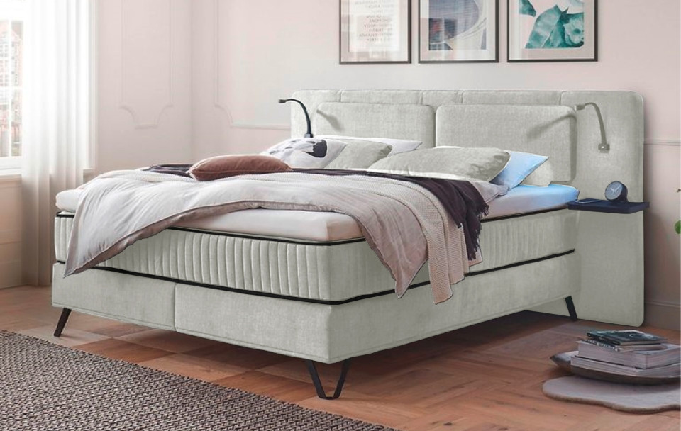 ED Exciting Design Boxspringbett Milazzo: Luxuri?ser Schlafkomfort in Anthology-Mikrofaser mit 6 Farboptionen und innovativem 9-Zonen-Tonnentaschenfederkern von BlackRedWhite