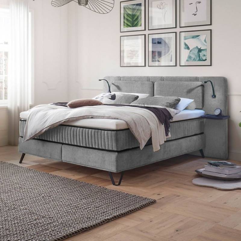 ED Exciting Design Boxspringbett Milazzo: Luxuri?ser Schlafkomfort in Vogue-Mikrofaser mit 7 Farboptionen und innovativem 9-Zonen-Tonnentaschenfederkern von BlackRedWhite