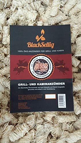 BlackSellig 5 kg Grill- und Kaminanzünder Holzwolle von BlackSellig