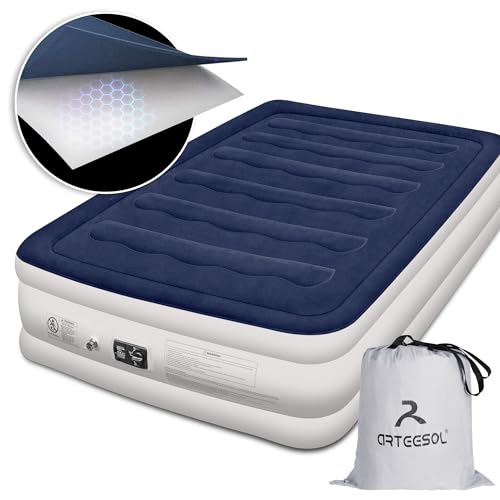 Blackace arteesol Luftmatratze Selbstaufblasend - Airbed Luftmatratze 2 Person Gästebett Doppel Aufblasbare Doppelmatratze mit Eingebauter Elektrischer Pumpe bis 250kg von Blackace arteesol