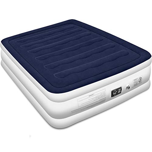 Blackace arteesol Luftmatratze Selbstaufblasend - Airbed Luftmatratze 2 Person Gästebett Doppel Aufblasbare Doppelmatratze mit Eingebauter Elektrischer Pumpe bis 300kg von Blackace arteesol