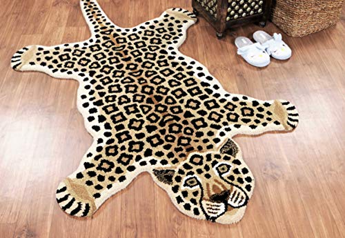 Blackamoor Rugs Teppich, Leopardenhaut, handgefertigt, getuftet, 100% Wolle, 60 x 90 cm von Blackamoor Rugs