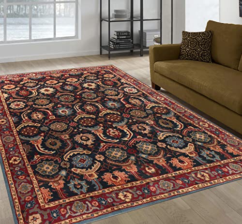 Costa Teppich, traditioneller persischer Stil, handgefertigt, getuftet, 100 % Wolle, 270 x 360 cm, mehrfarbig von Blackamoor Rugs