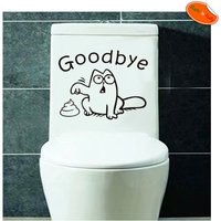 Aufkleber Abdeckung Wasser Katze Goodbye Popo Tablette Wc Pvc Rabatt Toilette Sanitary Abgeschnitten 1 Stück von Blackbitstore