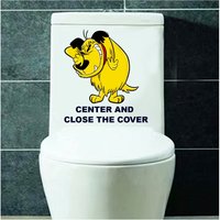 Aufkleber Abdeckung Wasser Muttley Cartoon Tablette Wc Druck Pvc Rabatt Toilette Sanitary Abgeschnitten 1 Stück von Blackbitstore