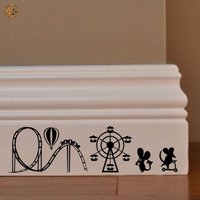 Aufkleber Familie Wandmalereien Topini Karneval Achterbahn Pvc Schwarz Diskontiert 1 Kit Verschiedene Stücke Maßnahmen cm 8 X 30 Wandaufkleber Maus von Blackbitstore