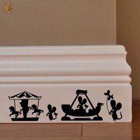 Familie Wandbild Aufkleber Topini Vergnügungspark Reitgeschäfte Pvc Schwarz Vergünstigt 1 Kit Verschiedene Stücke Maßnahmen cm 8 X 30 von Blackbitstore