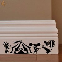 Topini Familie Wandaufkleber Der Schwarze Pvc Zirkus Rabatt 1 Kit Verschiedene Stücke Maßnahmen cm 8 X 30 Maus von Blackbitstore