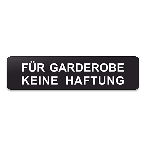 Blacked LaserTEC Leitsysteme - Acryl Schild - Eckig 4 x 16 cm - Selbstklebend - Schwarz Matt - UV beständig - Für Innen und Außen (Für Garderobe keine Haftung) von Blacked LaserTEC