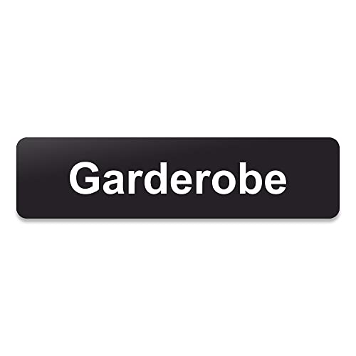 Blacked LaserTEC Leitsysteme - Acryl Schild - Eckig 4 x 16 cm - Selbstklebend - Schwarz Matt - UV beständig - Für Innen und Außen (Garderobe) von Blacked LaserTEC