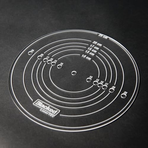 Blacked LaserTEC Zentrierplatte für Tortendübel - Tortenstützen - Etagentorten - Tortenständer - Torten Etagere - Zentrierhilfe von Blacked LaserTEC