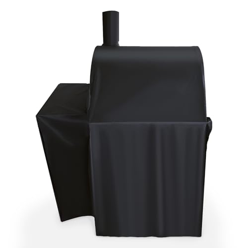 Grillabdeckung für Char-Griller E2123 2123 2223 2823 Holzkohlegrill, 78,7 cm erweiterbar auf 149,9 cm für seitliche Feuerbox, Char-Griller 2323 Wrangler Holzkohlegrillabdeckung, strapazierfähig von Blackhoso