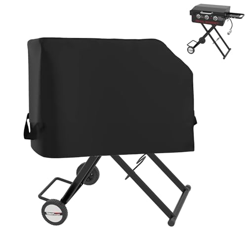 Grillabdeckung für Royal Gourmet PD3001 3-Brenner-Propangas-Grillplatte mit klappbarem Ständer, 600D strapazierfähig, wasserdicht, UV-geschützte Abdeckung für Scherenbeine, 111,8 x 61 x 76,2 cm Grillabdeckung für Royal Gourmet PD3001 3-Brenner-Propangas-Grillplatte mit klappbarem Ständer, 600D strapazierfähig, wasserdicht, UV-geschützte Abdeckung für Scherenbeine, 111,8 x 61 x 76,2 cm von Blackhoso