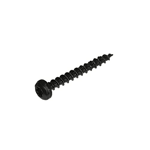 Blackline Spanplattenschrauben schwarz 3.0 x 25mm - 100 Stück Rundkopf Linsenkopf Schraube Torx TX-10 von Blackline