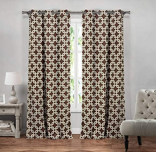 Blackout 365 Kristin Geometric Blackout Curtain, 37x84 (2 Pieces), Chocolate von Blackout 365