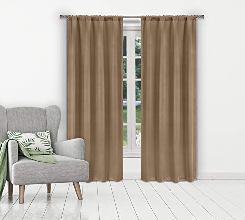 Blackout 365 Verdunkelungsvorhänge Set, Taupe, 38x84 (2 Piece) von Blackout 365